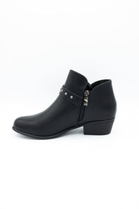 Berness Kashvi Buckle Booties for Women in Black