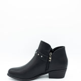 Berness Kashvi Buckle Booties for Women in Black