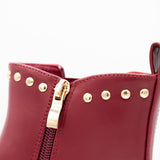 Berness Kira Booties for Women in Burgandy Red