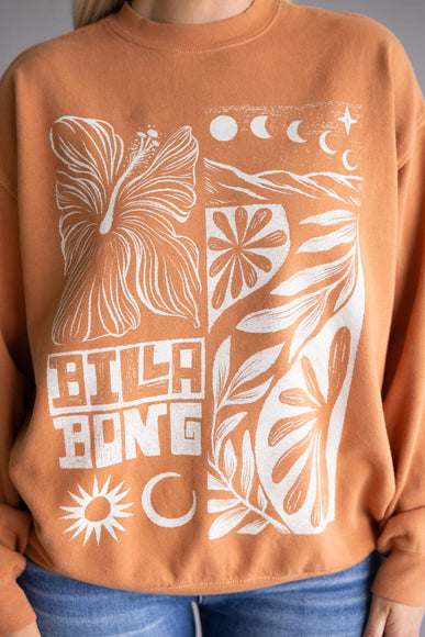 Billabong Ride In Crew Sweatshirt for Women in Orange