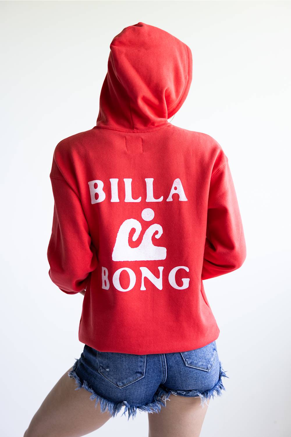 Billabong Surfing in Town Hoodie for Women in Fiesta Red