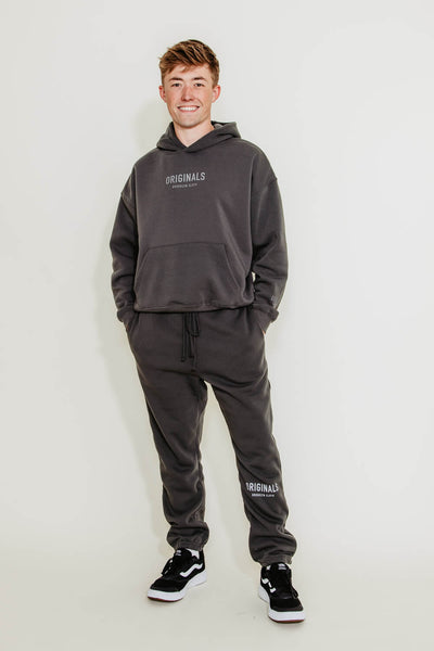 Carhartt Youth Fleece Logo Sweatpants for Boys in Gray