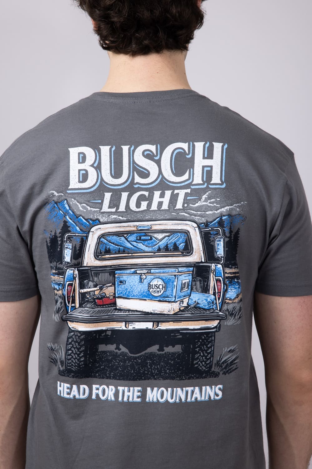 Busch Light Truck Cooler T-Shirt for Men in Charcoal | 2220-CHARCOAL –  Glik's, image size:1000x1499