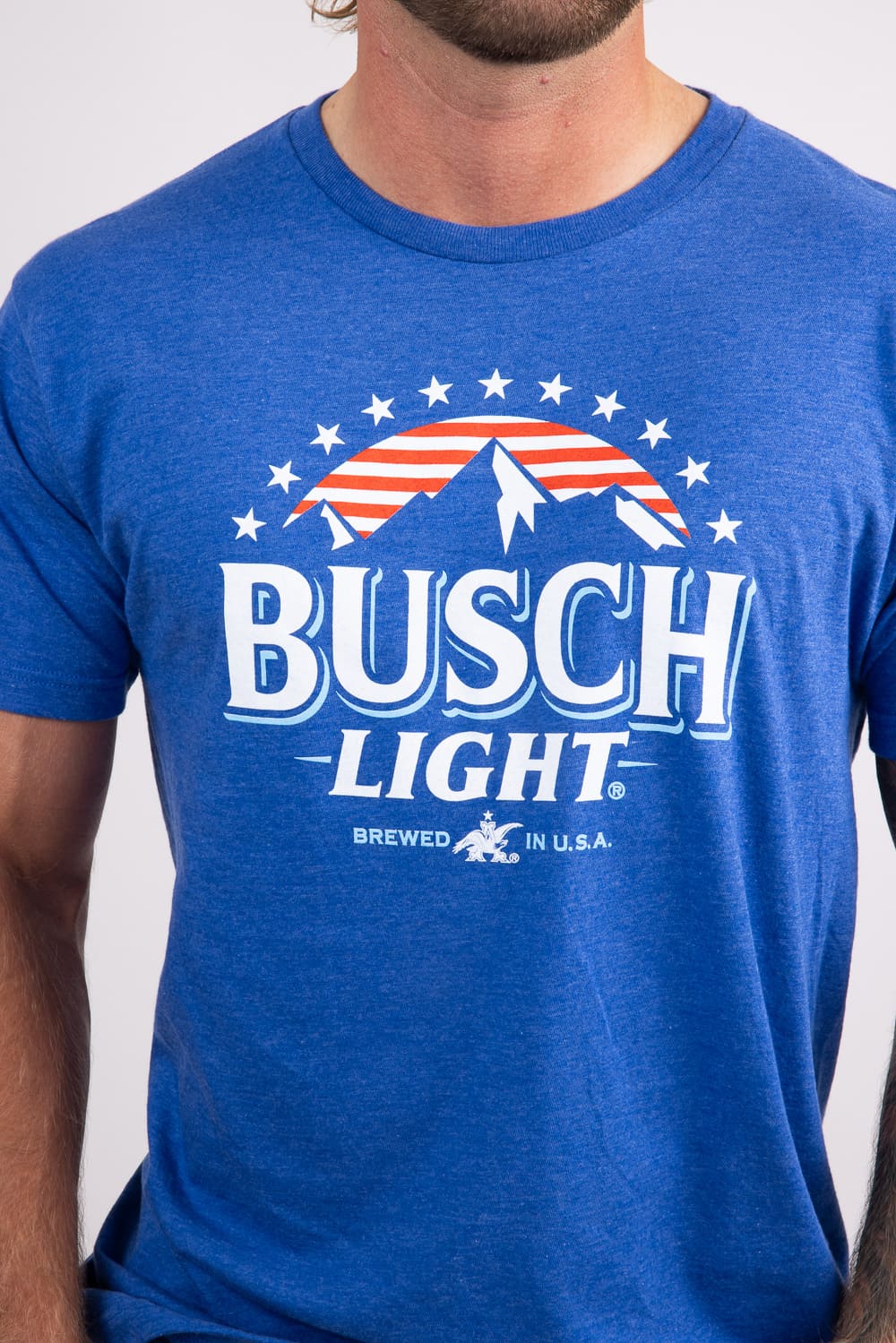Busch Light USA T-Shirt for Men in Blue