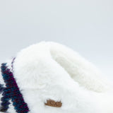 C.C. Ombre Aztec Knitted Slippers for Women in Purple Mix