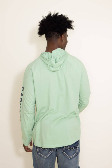 Carhartt Force Midweight Logo Graphic Hooded T-Shirt for Men in Green