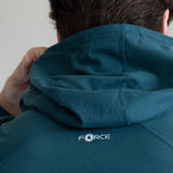 Carhartt Force Relaxed Fit Midweight Long Sleeve Logo Hooded T-Shirt for Men in Greenstone | 106654-GM1