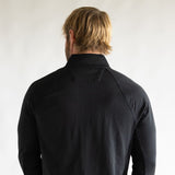Carhartt Force Relaxed Fit Midweight Long Sleeve Quarter Zip Mock Neck T-Shirt for Men in Black