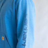 Carhartt Logo Sleeve Hoodie for Men in Horizon Blue