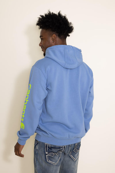 Carhartt Logo Sleeve Hoodie for Men in Blue | K288-HD0 – Glik's
