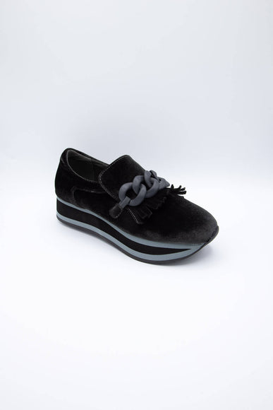 Coconuts by Matisse Bess Platform Loafers for Women in Velvet Charcoal