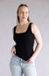Final Touch Double Layer Tank Top for Women in Black