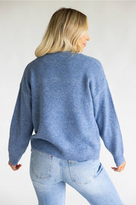 Debut Otter Knit Sweater for Women in Blue