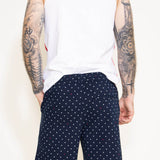 Denim & Flower USA Stars Shorts for Men in Navy 
