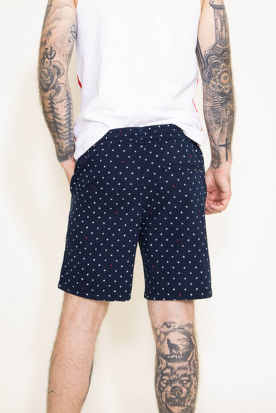 Denim & Flower USA Stars Shorts for Men in Navy 