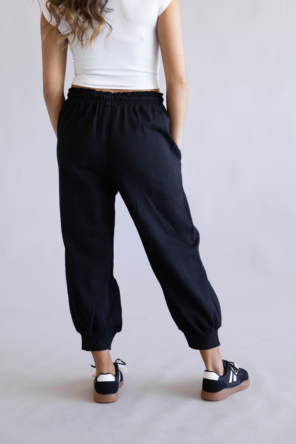  FP Movement Flutter Cropped Joggers for Women in Black 