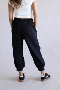  FP Movement Flutter Cropped Joggers for Women in Black 