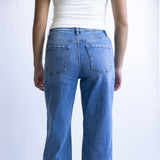 Flying Monkey High-Rise Wide Leg Cuffed Jeans for Women