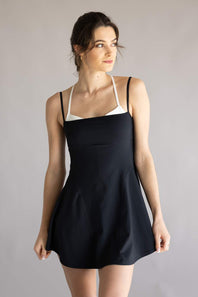 FP Movement Baseline Tennis Dress for Women in Black Combo