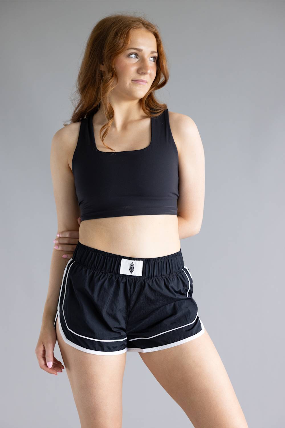 FP Movement Varsity Blues Shorts for Women in Black Combo