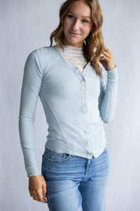 Free People Intimately Going Places Cardi for Women in Pearl Blue