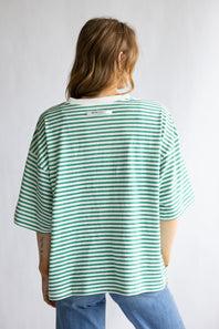 FP Movement Tackle Stripe Tee for Women in Court Stripe Green