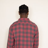 Flag & Anthem Belhaven Double Layer Plaid Shirt for Men in Red Black