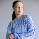 Free People Frankie Cable Sweater for Women in Blue