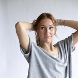 Free People We The Free Nina Tee for Women in Heather Grey