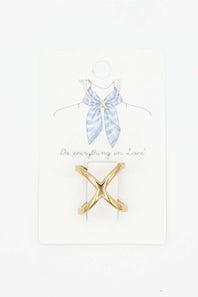 Geometric Scarf Ring for Women in Gold