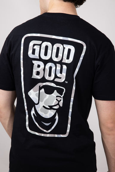 Good Boy Camo Dog T-Shirt for Men in Black