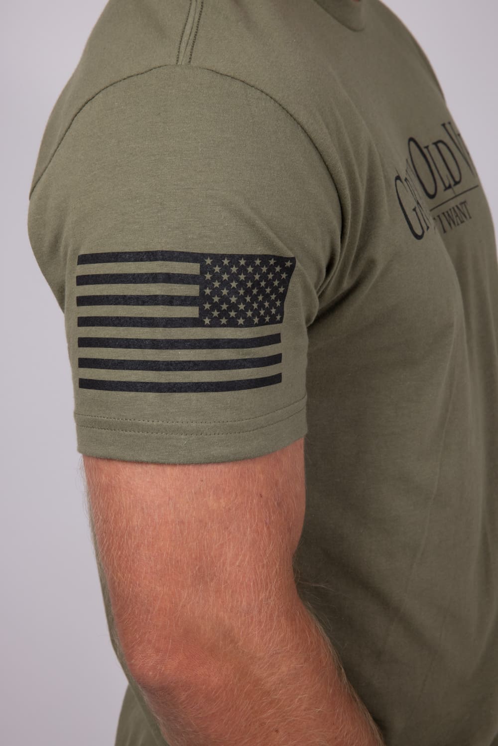 Grunt Style Grumpy Old Vet T-Shirt for Men in Green