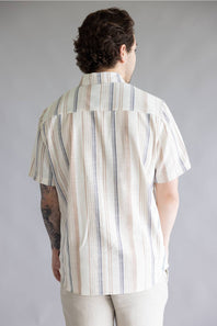 Union Rio Striped Button Down Shirt for Men in Flax