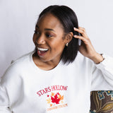 Stars Hollow Embroidered Sweatshirt for Women in Cream