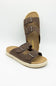 Soda Hertha Two Buckle Platform Sandals in Brown