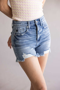 KanCan x Glik’s Best Friend Fray Hem Distress Denim Shorts for Women