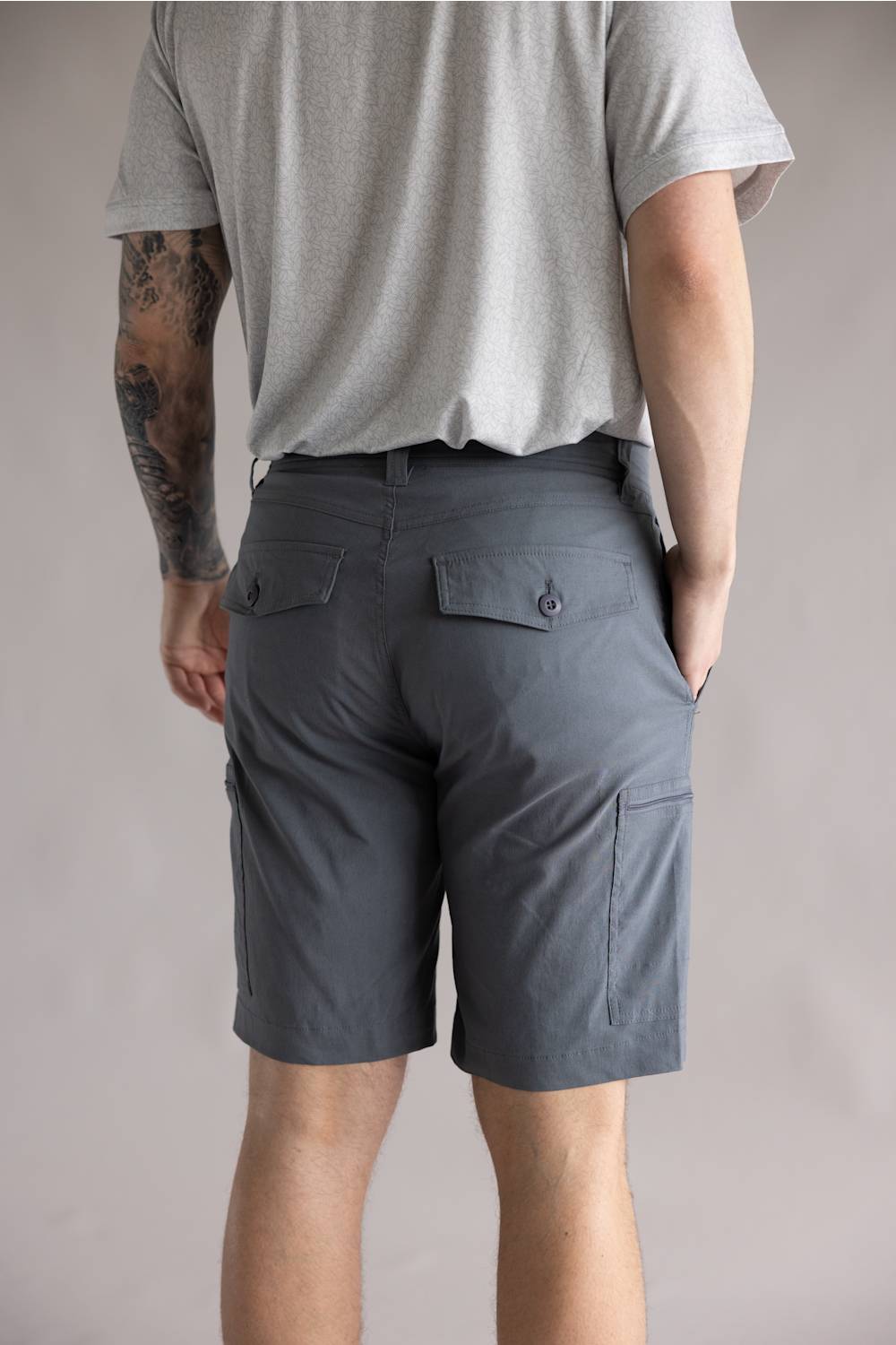 Hallstatt 10 Cargo Shorts for Men in Dark Gray | S028-TURBULENCE