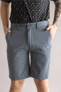 Hallstatt 10 Cationic Stretch Cargo Shorts for Men in Dark Grey