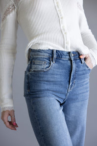 Hidden High Rise Logan Straight Leg Dad Jeans for Women