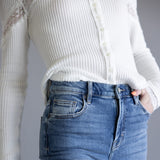 Hidden High Rise Logan Straight Leg Dad Jeans for Women