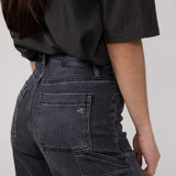 Hidden Wide Leg Carpenter Jeans for Women in Grey