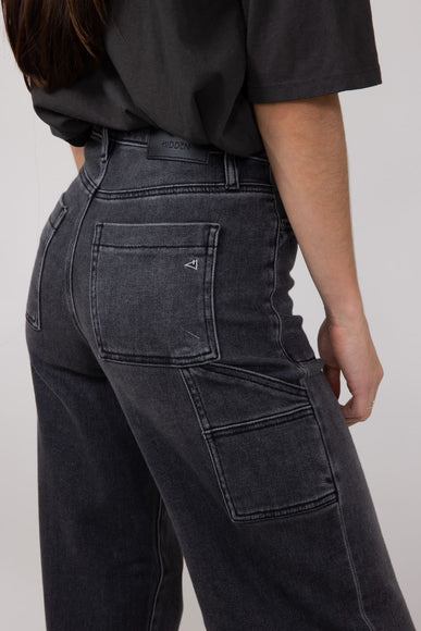 Hidden Wide Leg Carpenter Jeans for Women in Grey