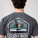 Hunt Club Dog T-Shirt for Men in Pepper