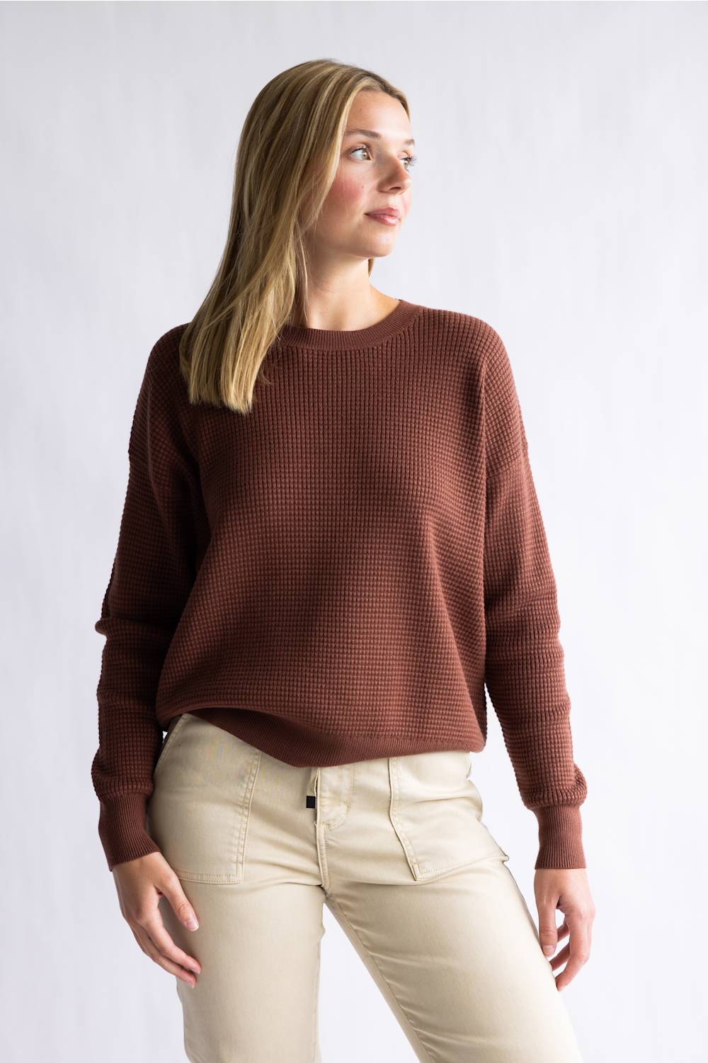 Elan Half Zip Sweater for Women in Ivory | SWS11476-CAM – Glik's