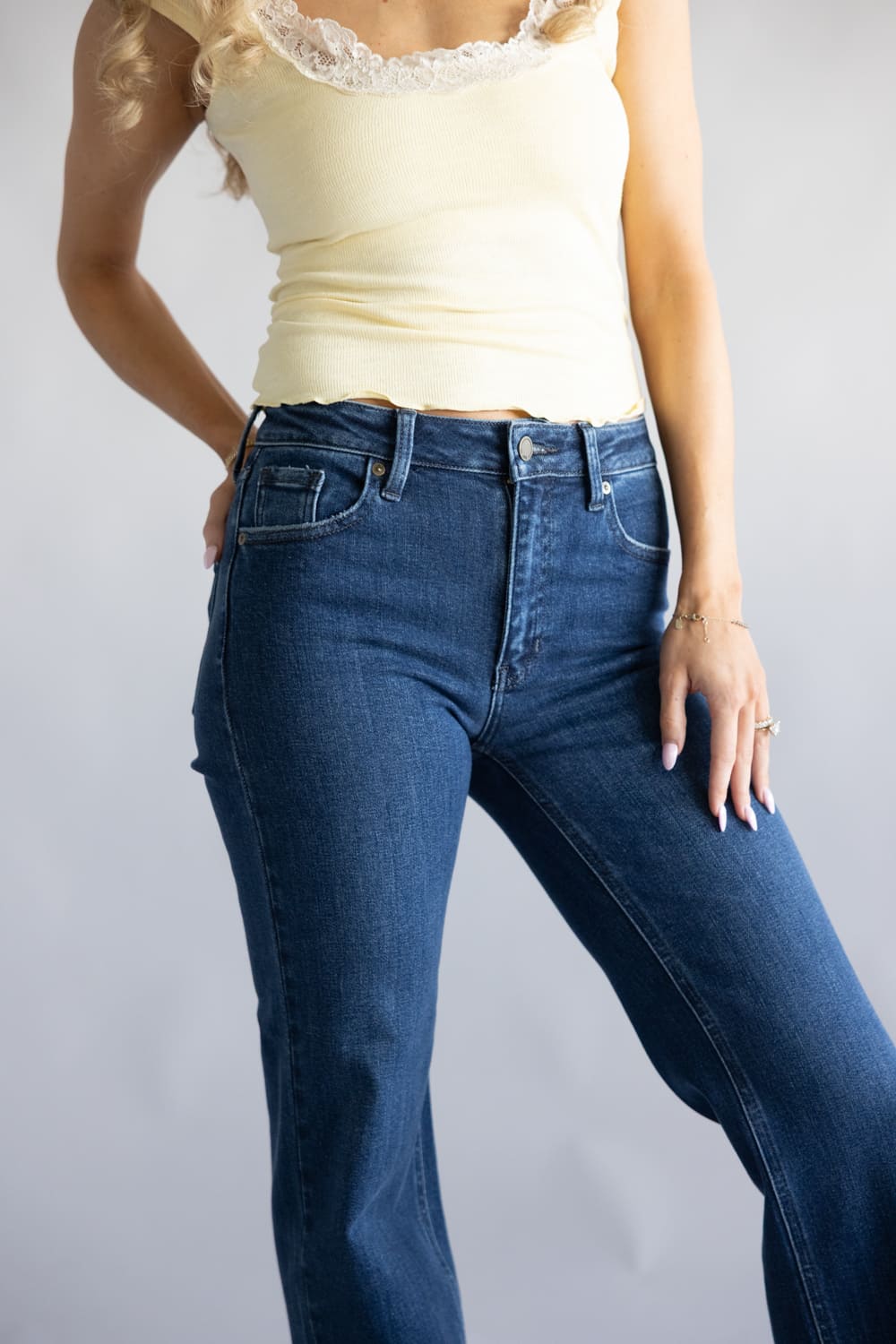 JBD Bea High-Rise Straight Leg Jeans for Women