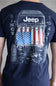 Jeep Big USA T-Shirt for Men in Navy