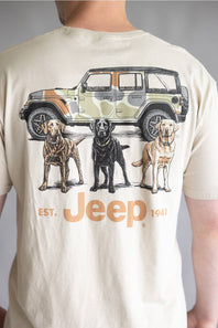 Jeep Camo Wrangler Labs T-Shirt for Men in Sand