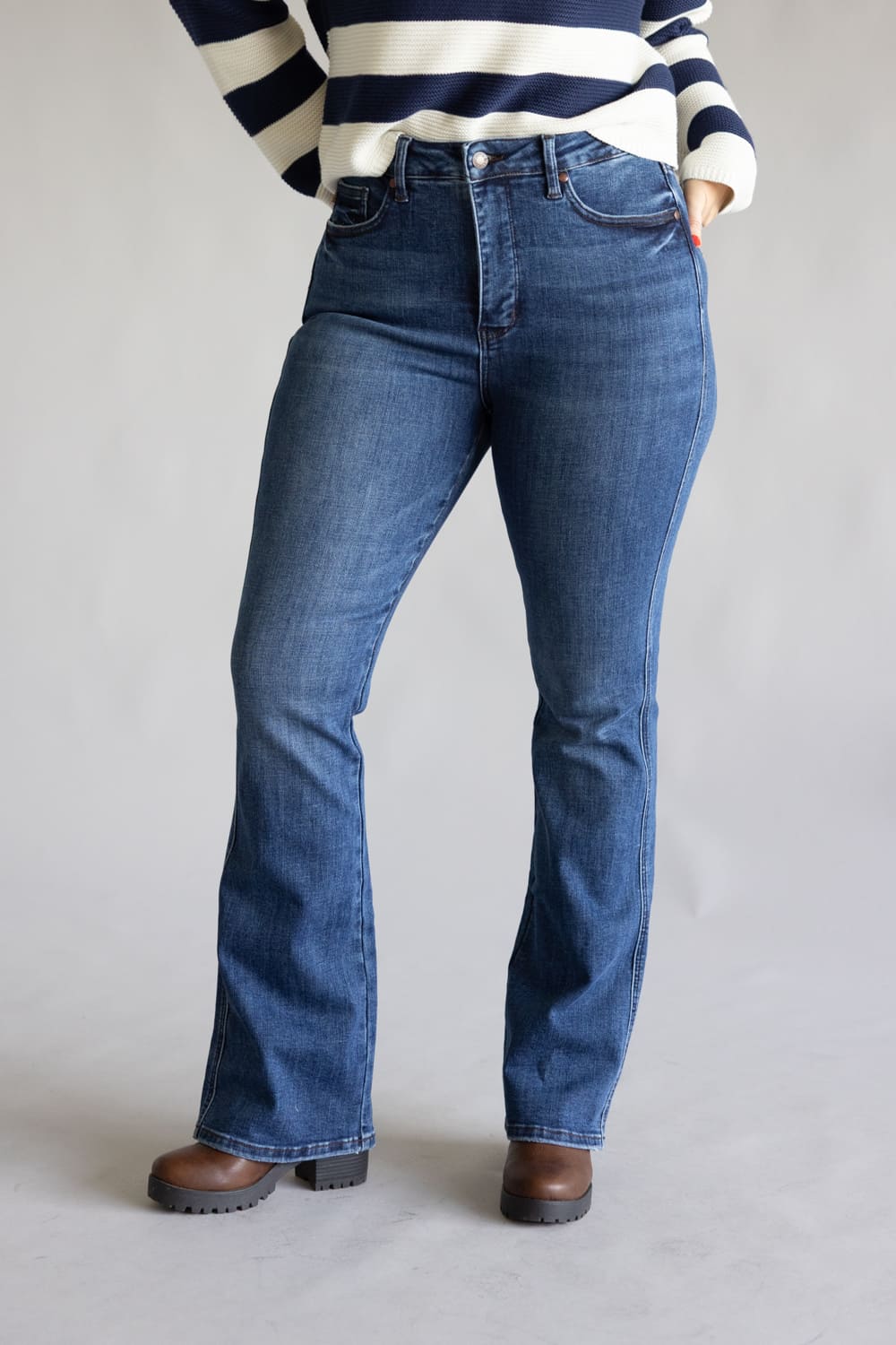 Judy Blue High Rise Tummy Control Bootcut Long Jeans for Women