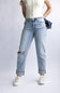 Judy Blue Mid Rise Bandana Boyfriend Jeans for Women