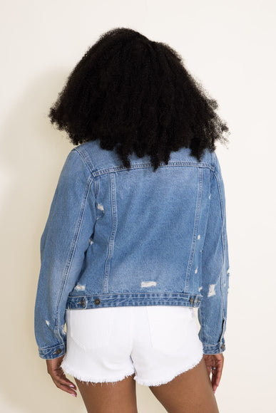 KanCan Destructed Denim Jacket for Women